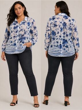 LAURA BUTTON UP SHIRT (Size 16)
